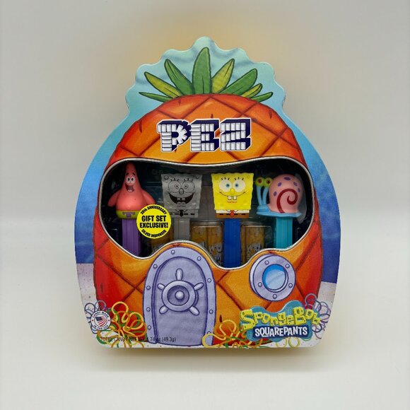 PEZ SpongeBob Squarepants 25th Anniversary Tin, Gift Set Exclusive, Patrick Gary - Picture 1 of 4